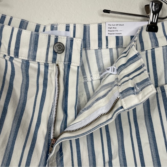 NWT Loft Blue and White Striped The Cut Off Short 12/31 - Picture 4 of 10